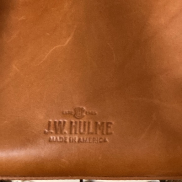 JW HULME CO EDITOR CORRESPONDENT BROWN SADDIE HERITAGE SHOULDERBAG LEATHER - Picture 13 of 13